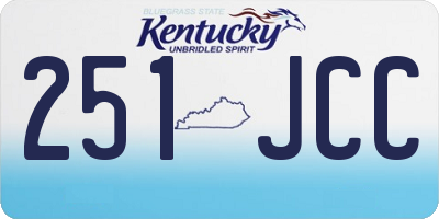 KY license plate 251JCC