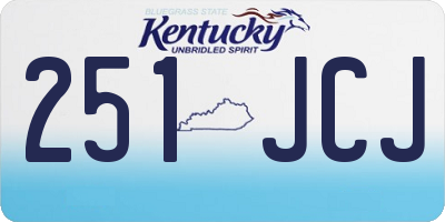 KY license plate 251JCJ