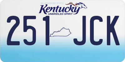 KY license plate 251JCK