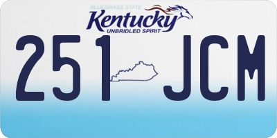 KY license plate 251JCM