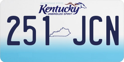 KY license plate 251JCN