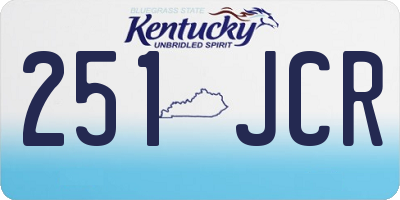 KY license plate 251JCR