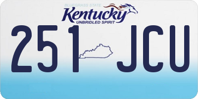 KY license plate 251JCU