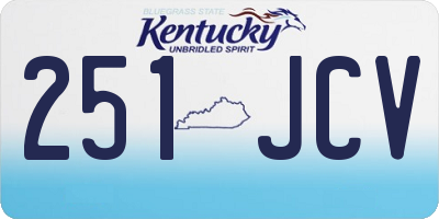 KY license plate 251JCV
