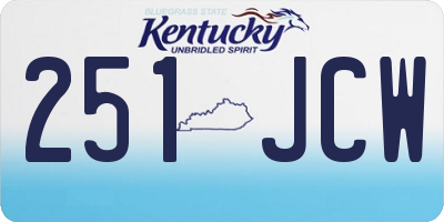 KY license plate 251JCW