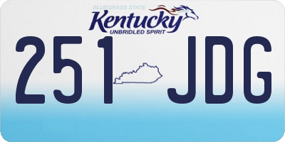 KY license plate 251JDG