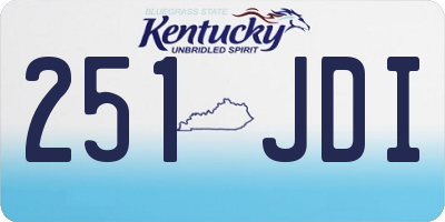 KY license plate 251JDI