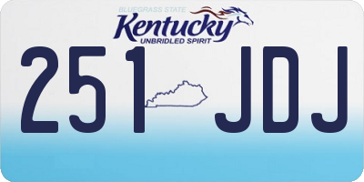 KY license plate 251JDJ