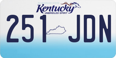 KY license plate 251JDN