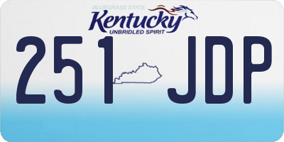 KY license plate 251JDP