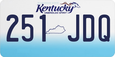 KY license plate 251JDQ