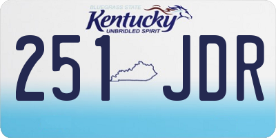 KY license plate 251JDR