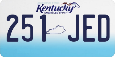 KY license plate 251JED