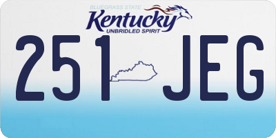 KY license plate 251JEG