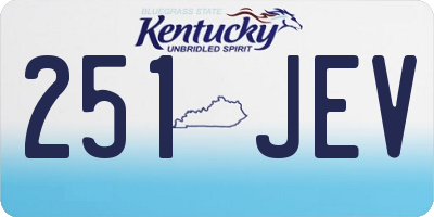 KY license plate 251JEV