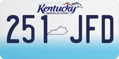 KY license plate 251JFD