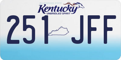 KY license plate 251JFF