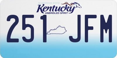 KY license plate 251JFM