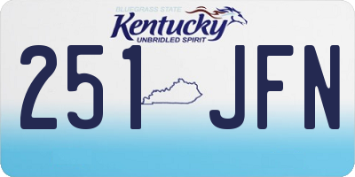 KY license plate 251JFN