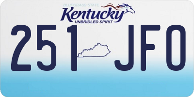 KY license plate 251JFO