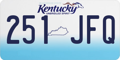 KY license plate 251JFQ