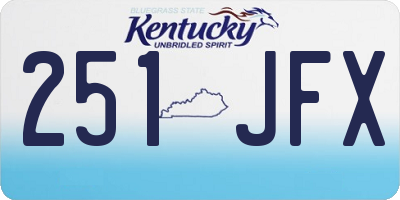 KY license plate 251JFX