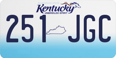 KY license plate 251JGC