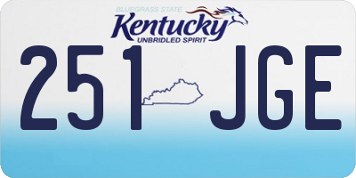KY license plate 251JGE