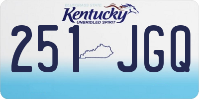 KY license plate 251JGQ