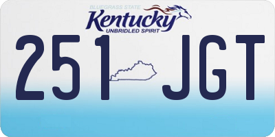 KY license plate 251JGT