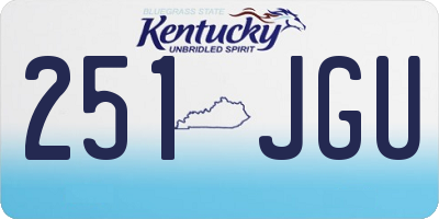 KY license plate 251JGU