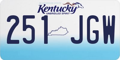 KY license plate 251JGW