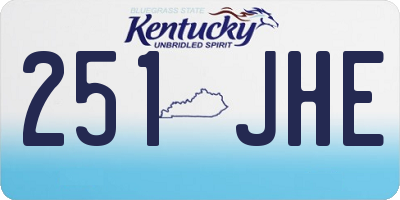 KY license plate 251JHE