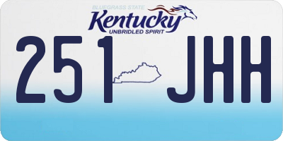 KY license plate 251JHH