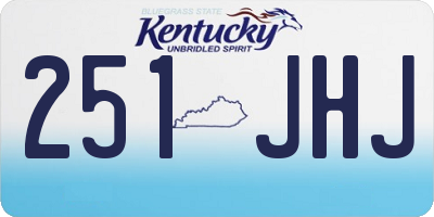 KY license plate 251JHJ