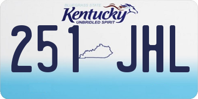 KY license plate 251JHL