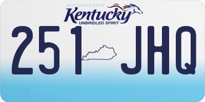 KY license plate 251JHQ