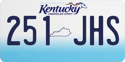 KY license plate 251JHS