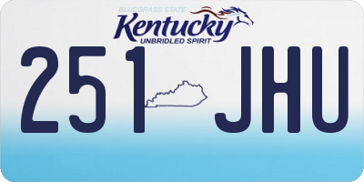 KY license plate 251JHU
