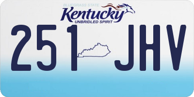 KY license plate 251JHV