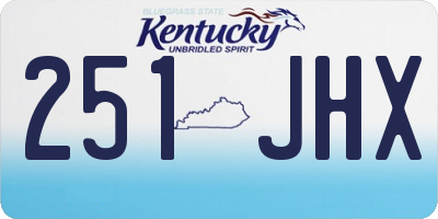 KY license plate 251JHX