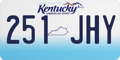 KY license plate 251JHY
