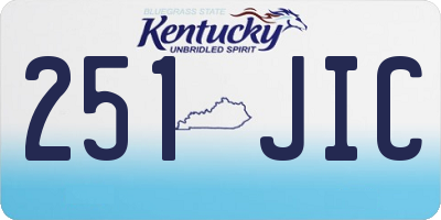 KY license plate 251JIC