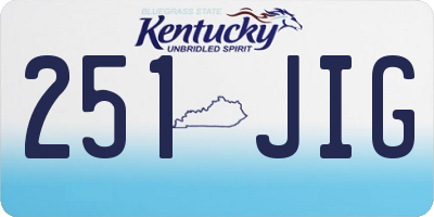 KY license plate 251JIG