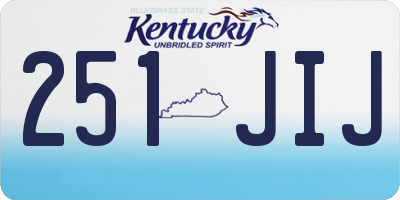 KY license plate 251JIJ