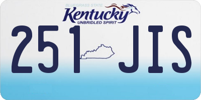 KY license plate 251JIS