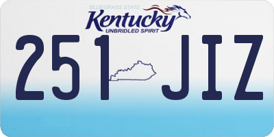 KY license plate 251JIZ