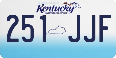 KY license plate 251JJF