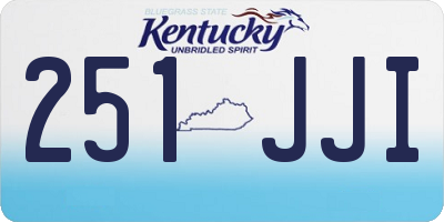KY license plate 251JJI