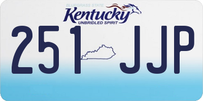 KY license plate 251JJP